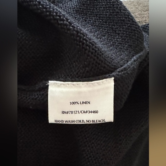 EILEEN FISHER LINEN CARDIGAN 1X OPEN FRONT HOODED SWEATER KNITTED - Picture 2 of 7